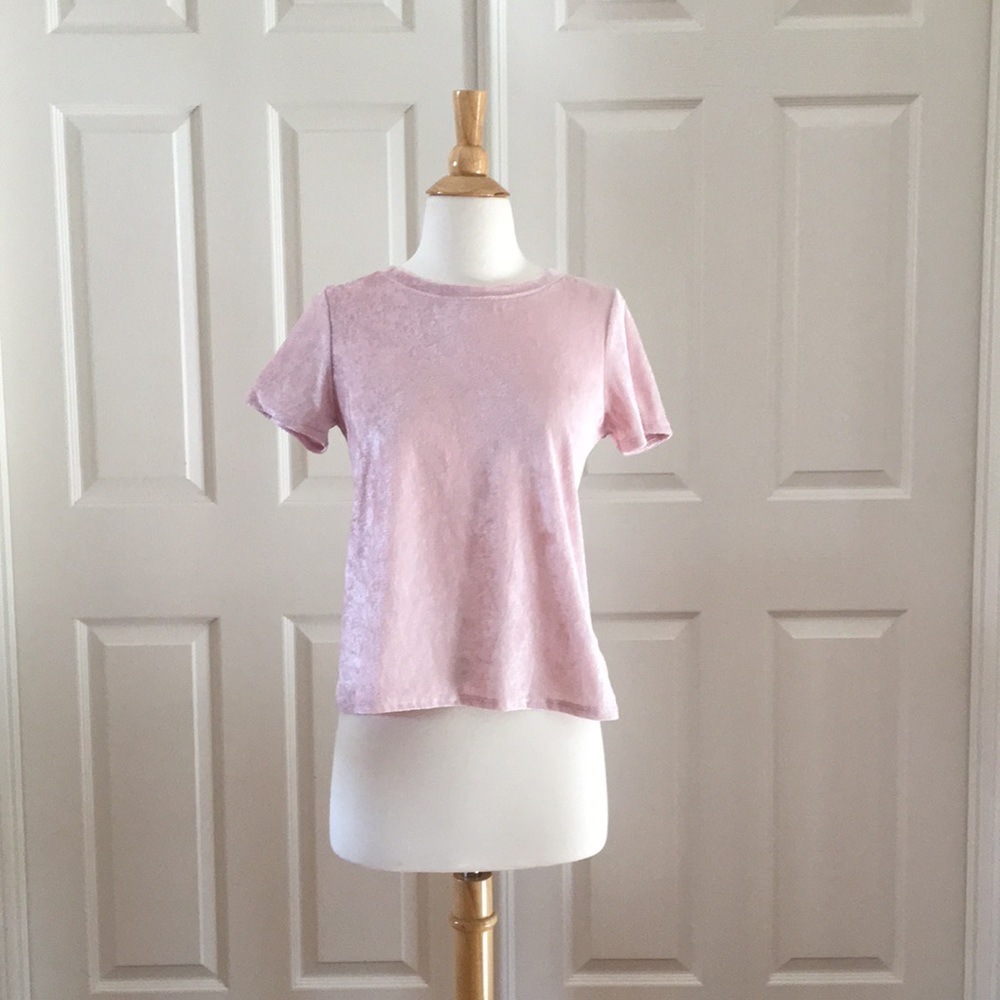Pink Velvet Top